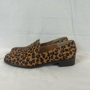 Lucky Brand Brogan Leopard Loafer Flats Size 8.5